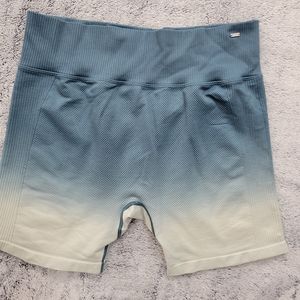 PINK Victoria's Secret Active Blue & Cream Ombre Shorts XL